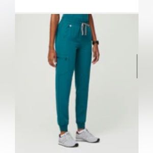 FIGS Clothing Zamora High Waisted Jogger MEDIUM TALL Scrub Pants - Pacific Blue
